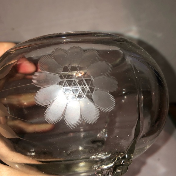 Vintage WJ Hughes cornflower pattern, 1950s, three foot bowl to display flowers. - Picture 4 of 6